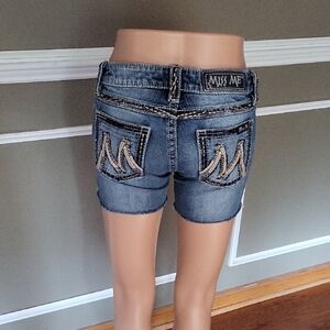 Miss Me Women's Distressed Blue Jean Shorts